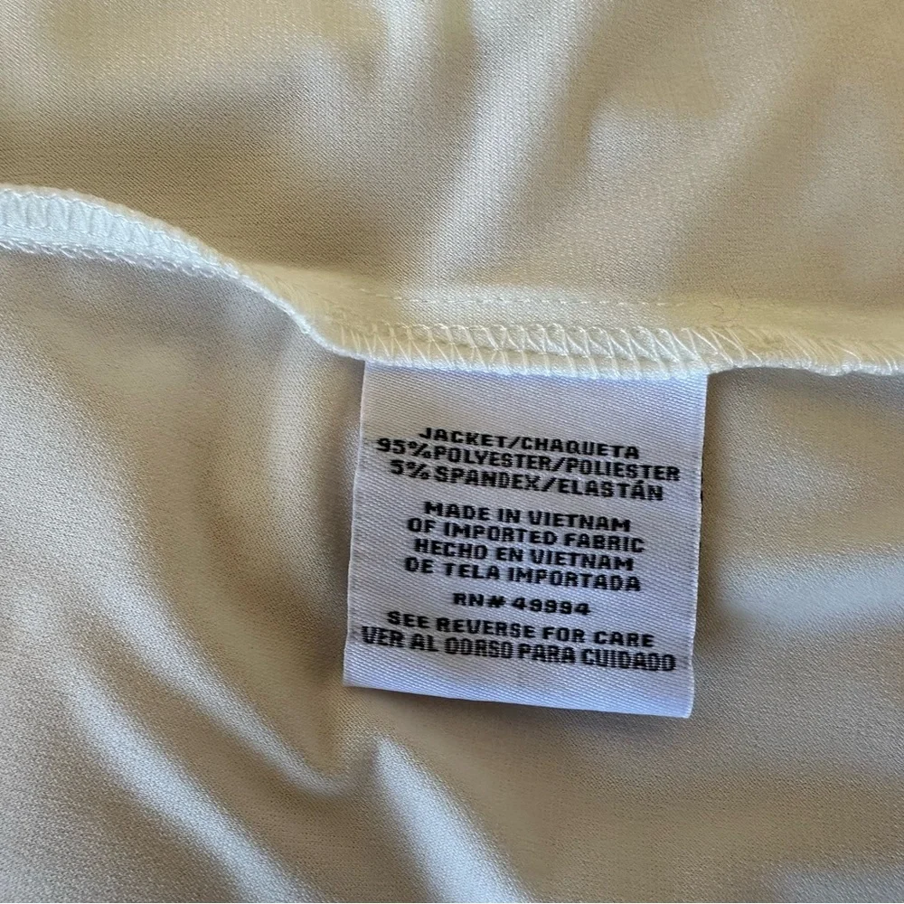R&M Richards White Women's Jacket Quarter Sleeves Size XL - Picture 12 of 13